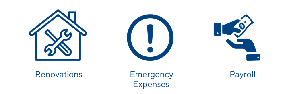 Use funds for equipment purchase